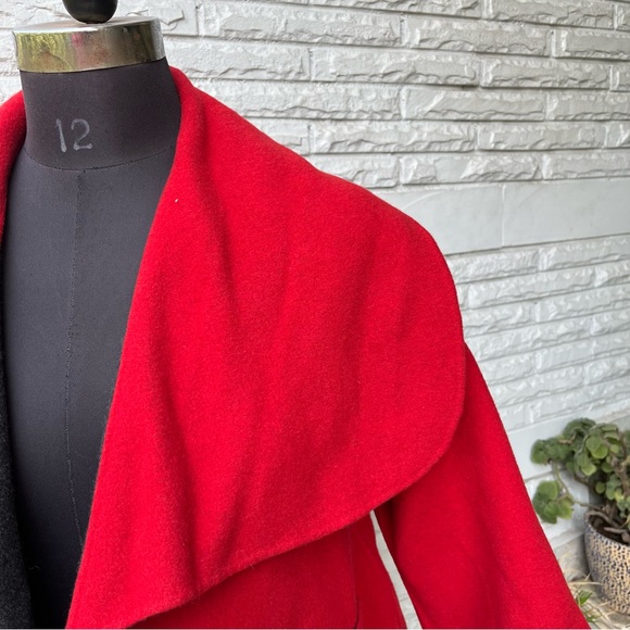 Grey and Red Reversible Overcoat - Picture 3 of 6